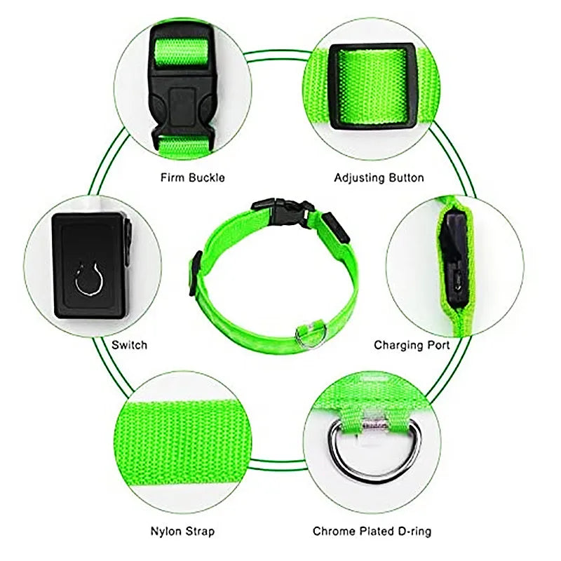 GlowGuard LED Pet Safety Collar - TransGlobalStore Co