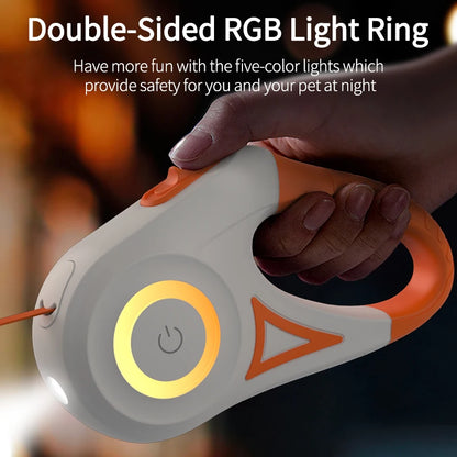 LumiLead Retractable Pet Leash - LED-Lit for Safe & Stylish Walks" - TransGlobalStore Co