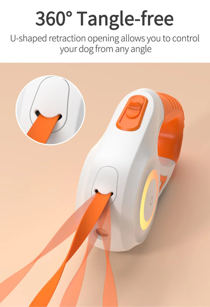 LumiLead Retractable Pet Leash - LED-Lit for Safe & Stylish Walks" - TransGlobalStore Co