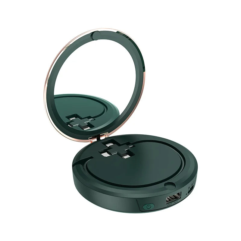 Compact Make-up Mirror with Powerbank and Hand warmer